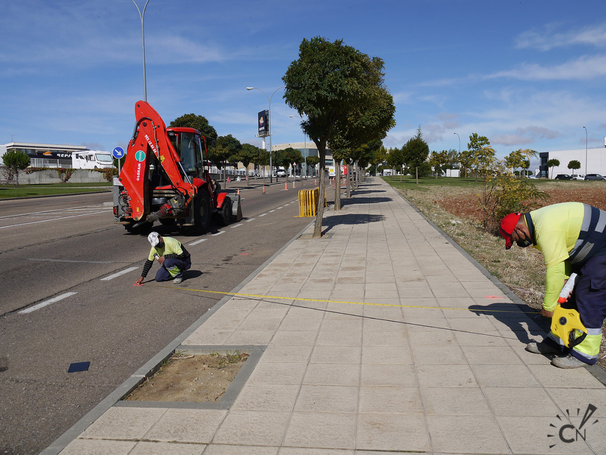 Inicio obras rotonda calle Salamanca 1