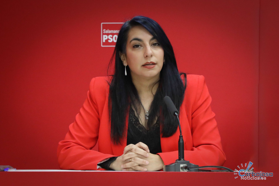 Sara Sánchez, portavoz del Grupo Socialista de Carbajosa | Foto: Luis Cotobal.