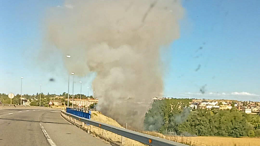 Incendio en el Prado de la Vega